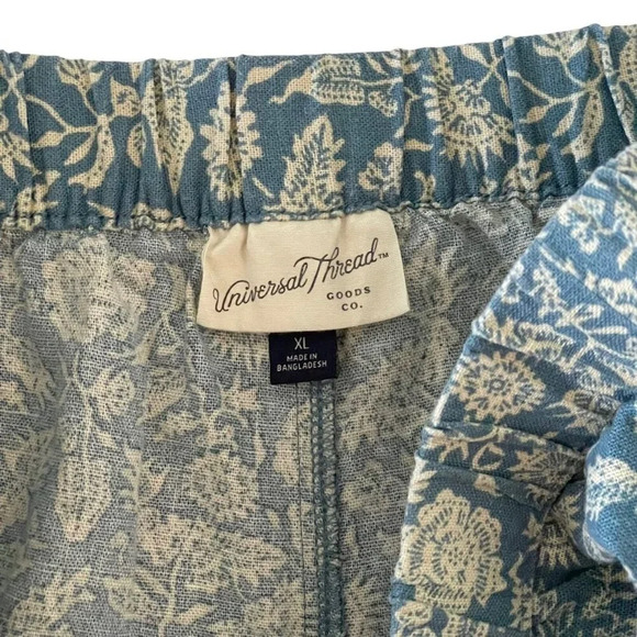 Universal Thread Floral Linen Rayon Blend Shorts Pockets Tropical Boho Size XL - Picture 4 of 9